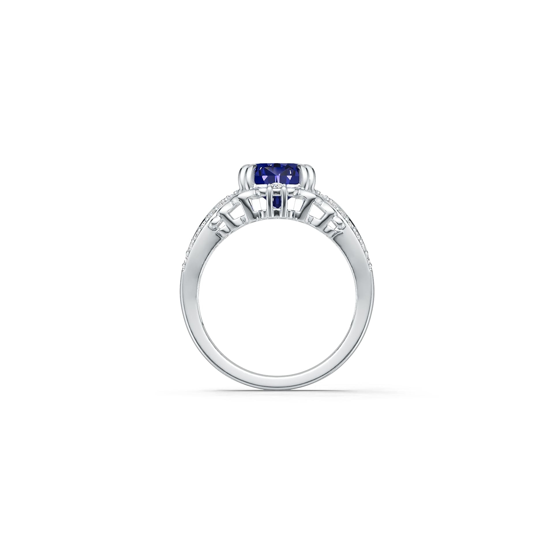 Sterling Silver Semi Mount Ring Setting Pear PE 12x8mm Syzjewelry