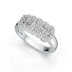 Sterling Silver Semi Mount Ring Setting Oval OV 5X3mm with White Topaz Syzjewelry