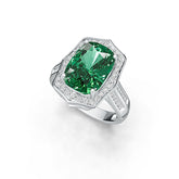 Sterling Silver Semi Mount Ring Setting Cushion CU 14X10mm Halo DHJ