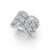 Sterling Silver Semi Mount Ring Setting Oval OV 6X4mm with White Topaz DHJ