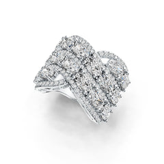 Sterling Silver Semi Mount Ring Setting Oval OV 6X4mm with White Topaz DHJ