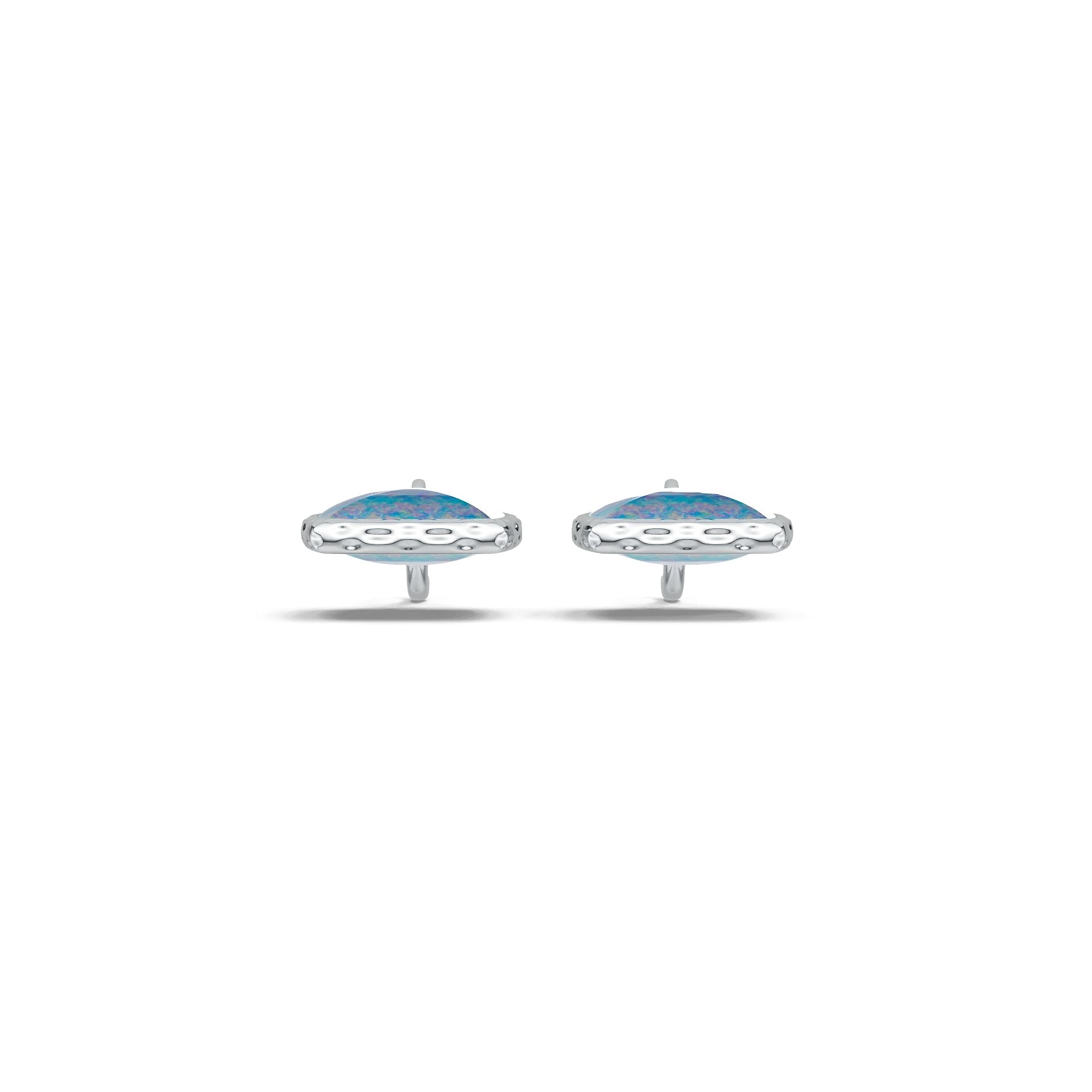 18K Gold Semi Mount Earrings Setting Oval Ov 17x13mm Syzjewelry