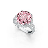 Sterling Silver Semi Mount Ring Setting Round RD 14X14mm Twisted Shank Syzjewelry