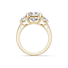 18K Gold Semi Mount Ring Setting Round Ro 6x6mm Diamond Accent Syz Jewelry