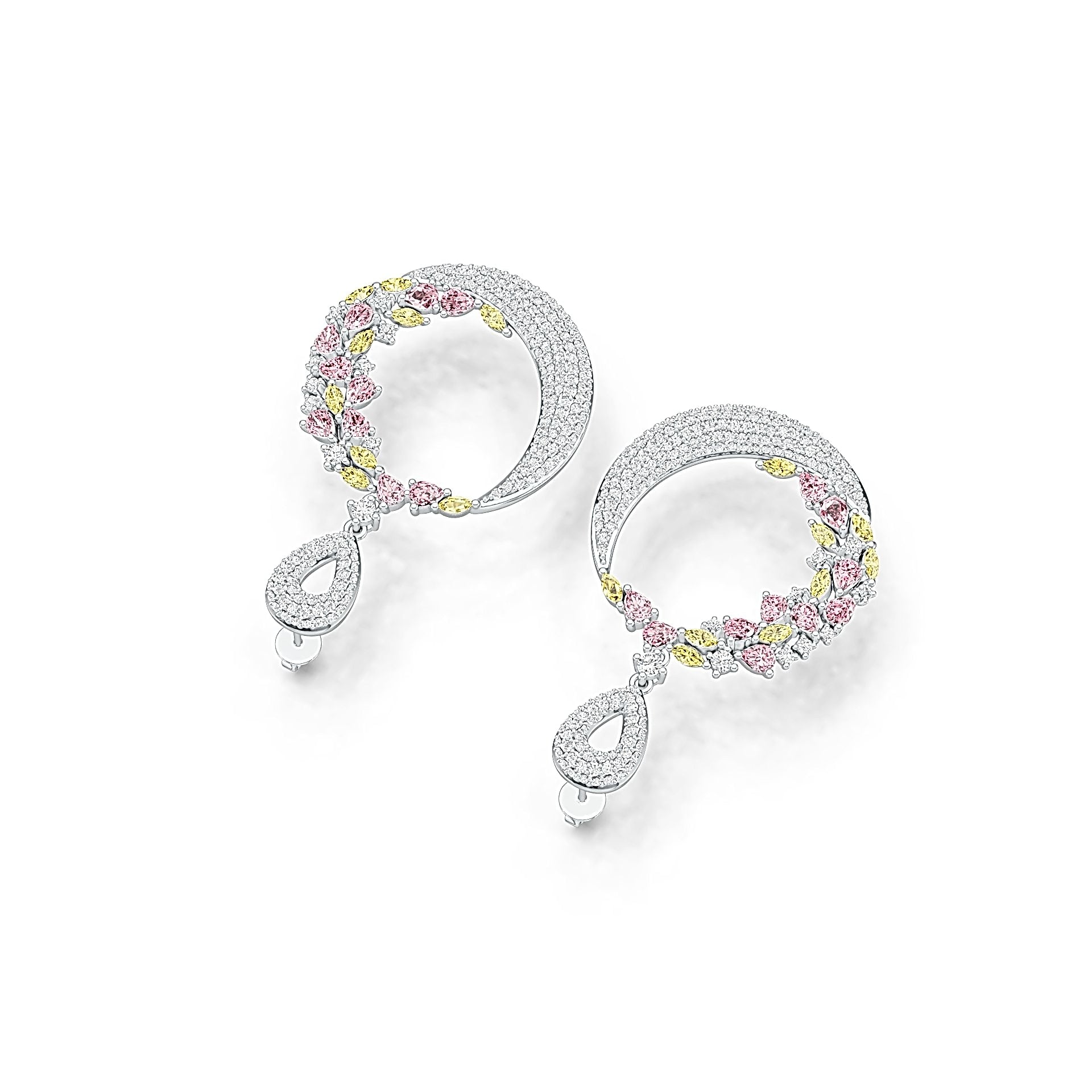 Sterling Silver Semi Mount Earrings Setting Pear PE 4X2mm DHJ