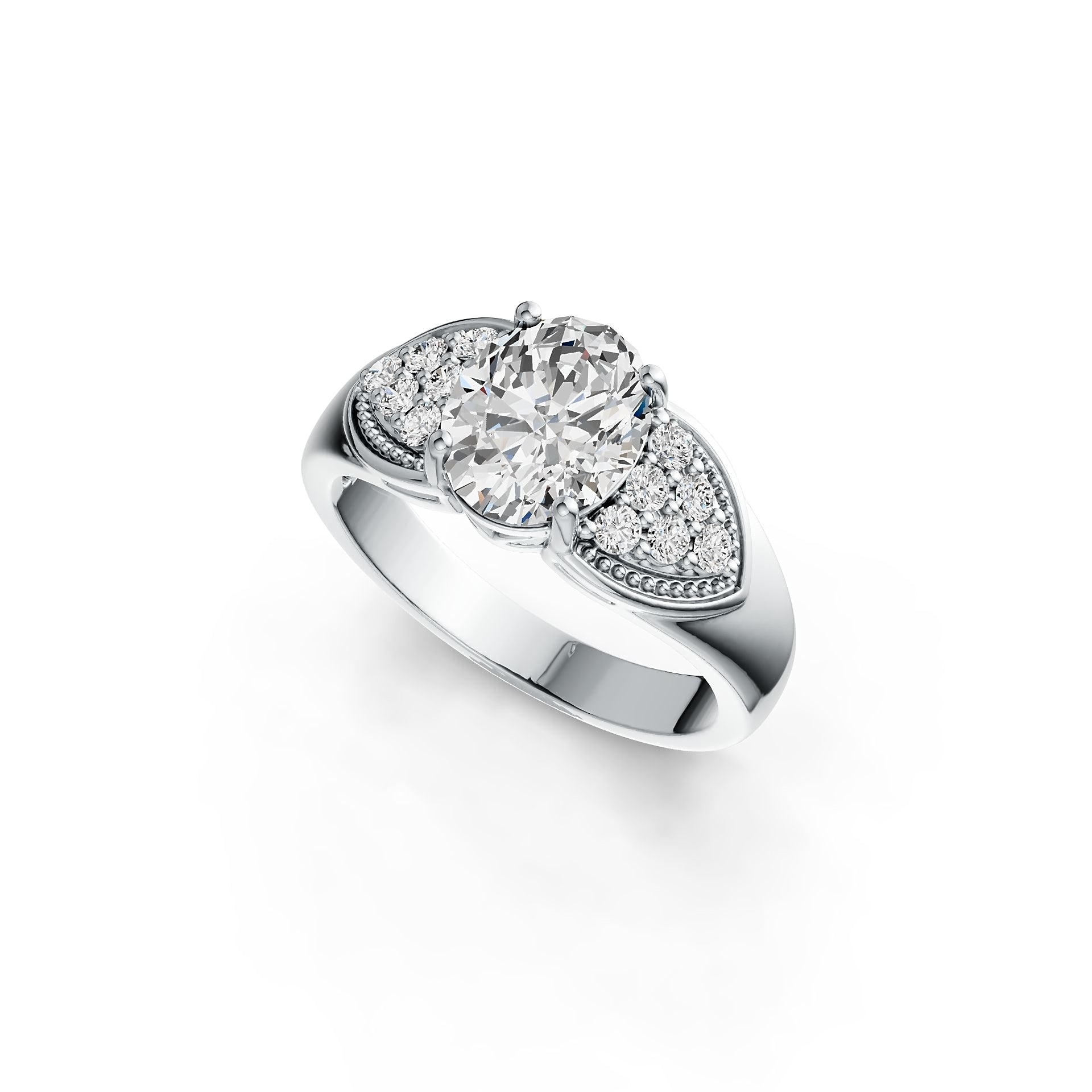 Sterling Silver Semi Mount Ring Setting Oval OV 10X8mm DHJ