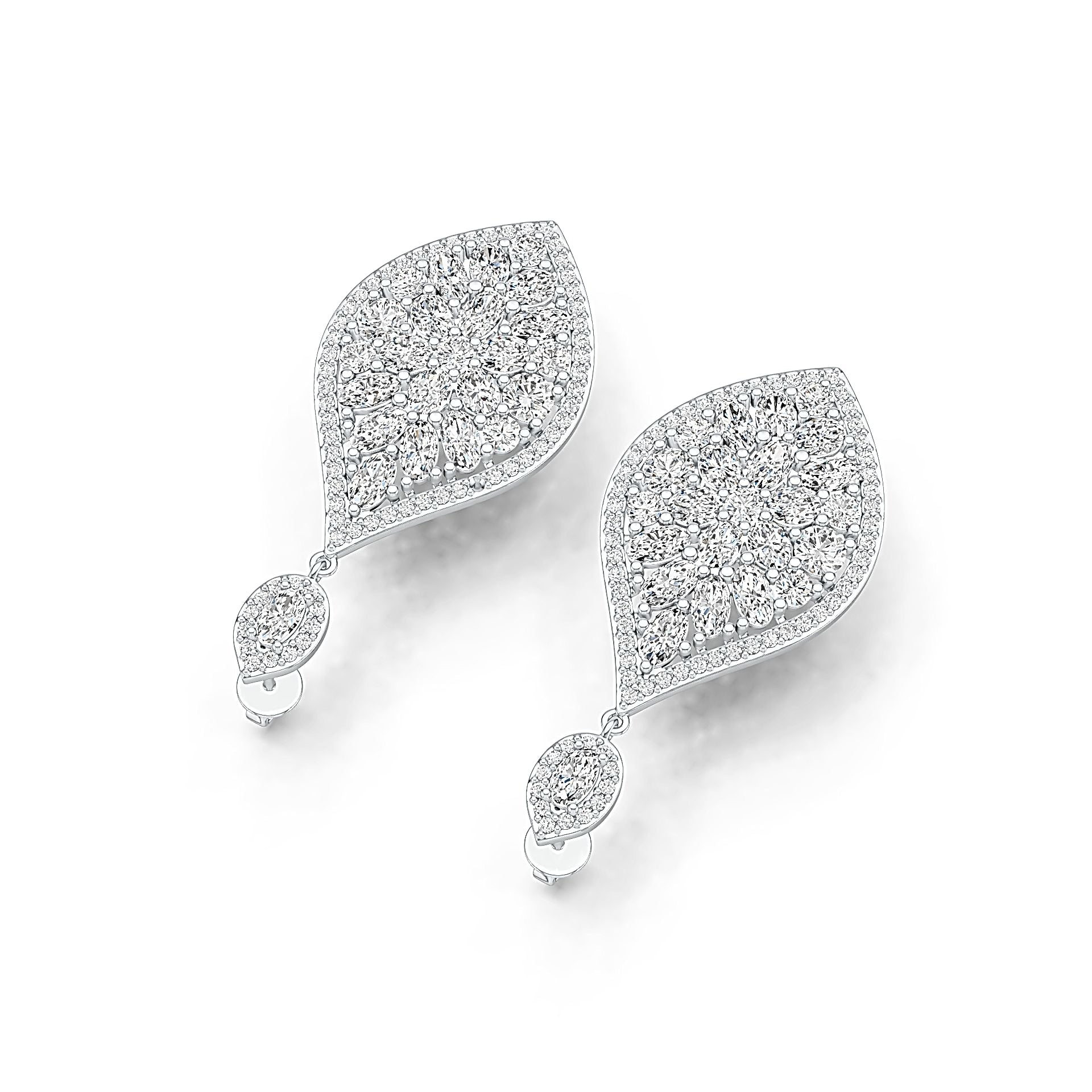 Sterling Silver Semi Mount Earrings Setting Oval OV 5X3mm DHJ