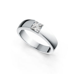Sterling Silver Semi Mount Ring Setting Princess SQ 5x5mm DHJ