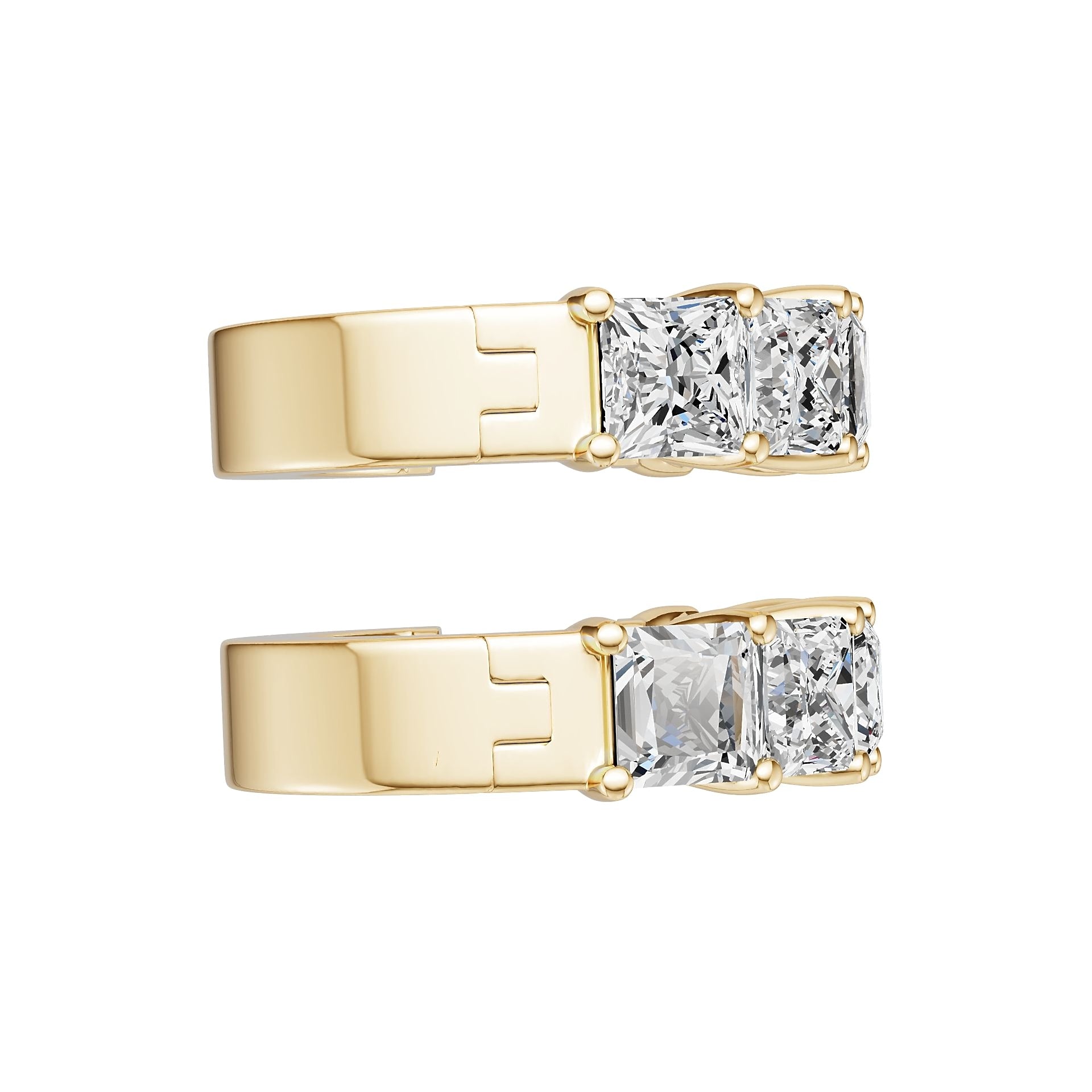 Sterling Silver Semi Mount Earrings Setting Princess Sq 5x5mm Syzjewelry