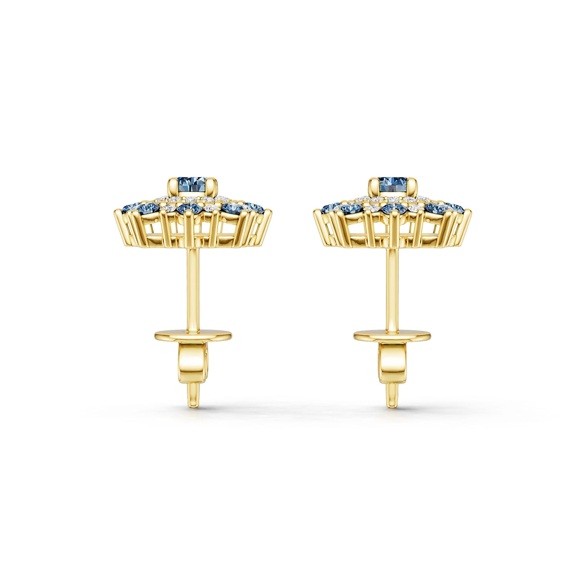 Sterling Silver Semi Mount Earrings Setting Round Rd Syzjewelry