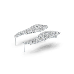 Platinum Semi Mount Earrings Setting Oval OV 4X3mm PE 4X3mm RD 3X3mm DHJ