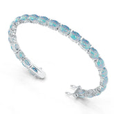 Sterling Silver Semi Mount Bracelet Setting Oval Ov Opal Accent Syz Jewelry