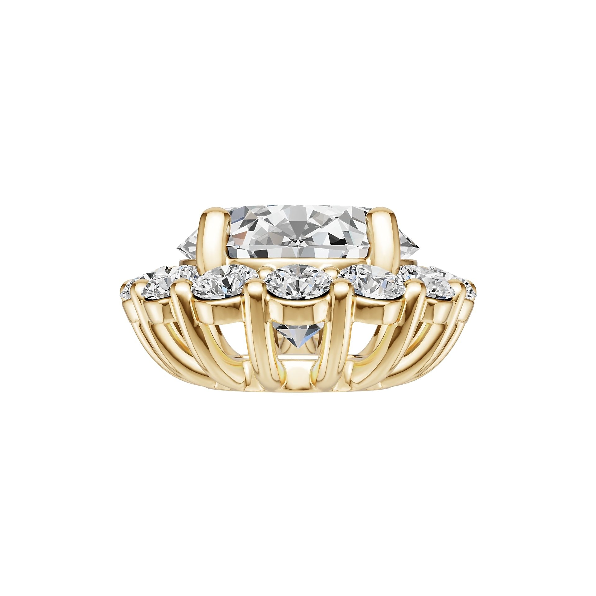 Platinum Semi Mount Pendant Setting Oval Ov 11x9mm Diamond Accent Syz Jewelry