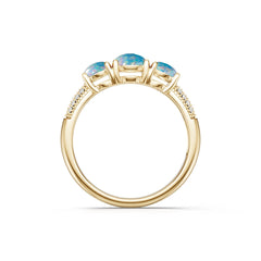 18K Gold Semi Mount Ring Setting Round Ro 5x6mm Syz Jewelry