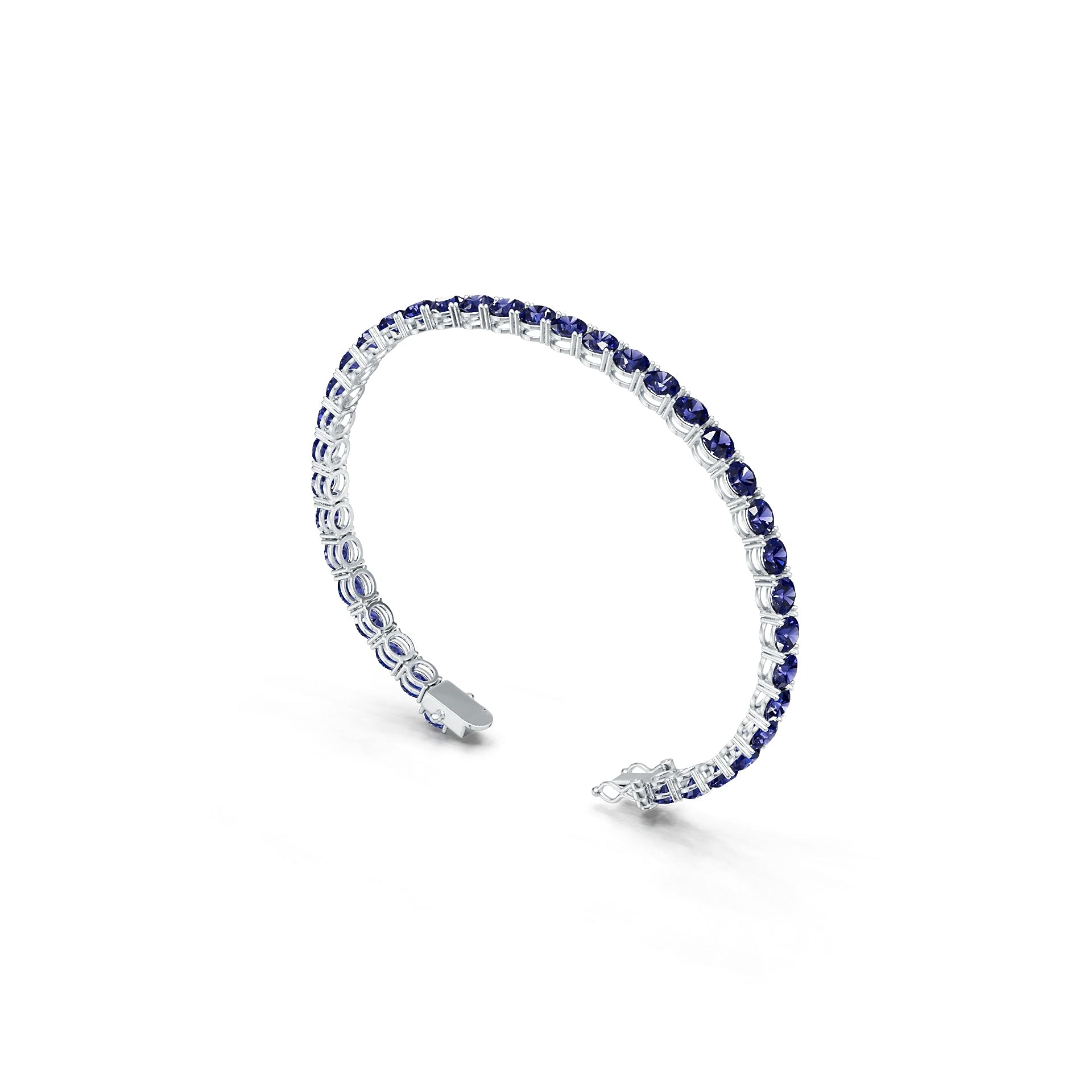 Sterling Silver Semi Mount Tennis Bracelet Setting Round RD 5x5mm Syzjewelry