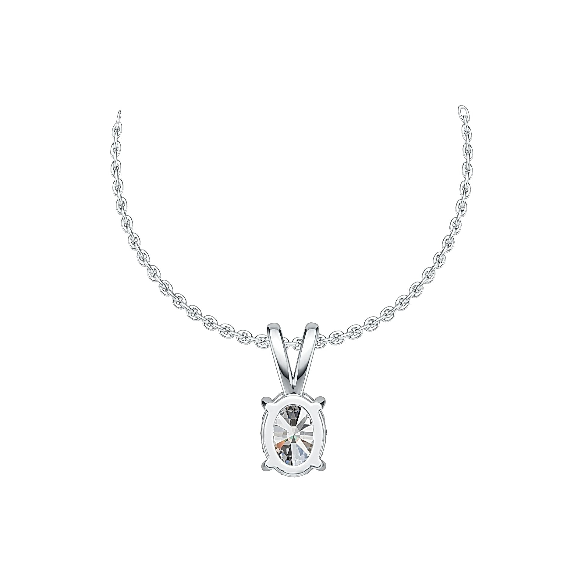 Platinum Semi Mount Pendant Setting Oval OV 8X6mm DHJ