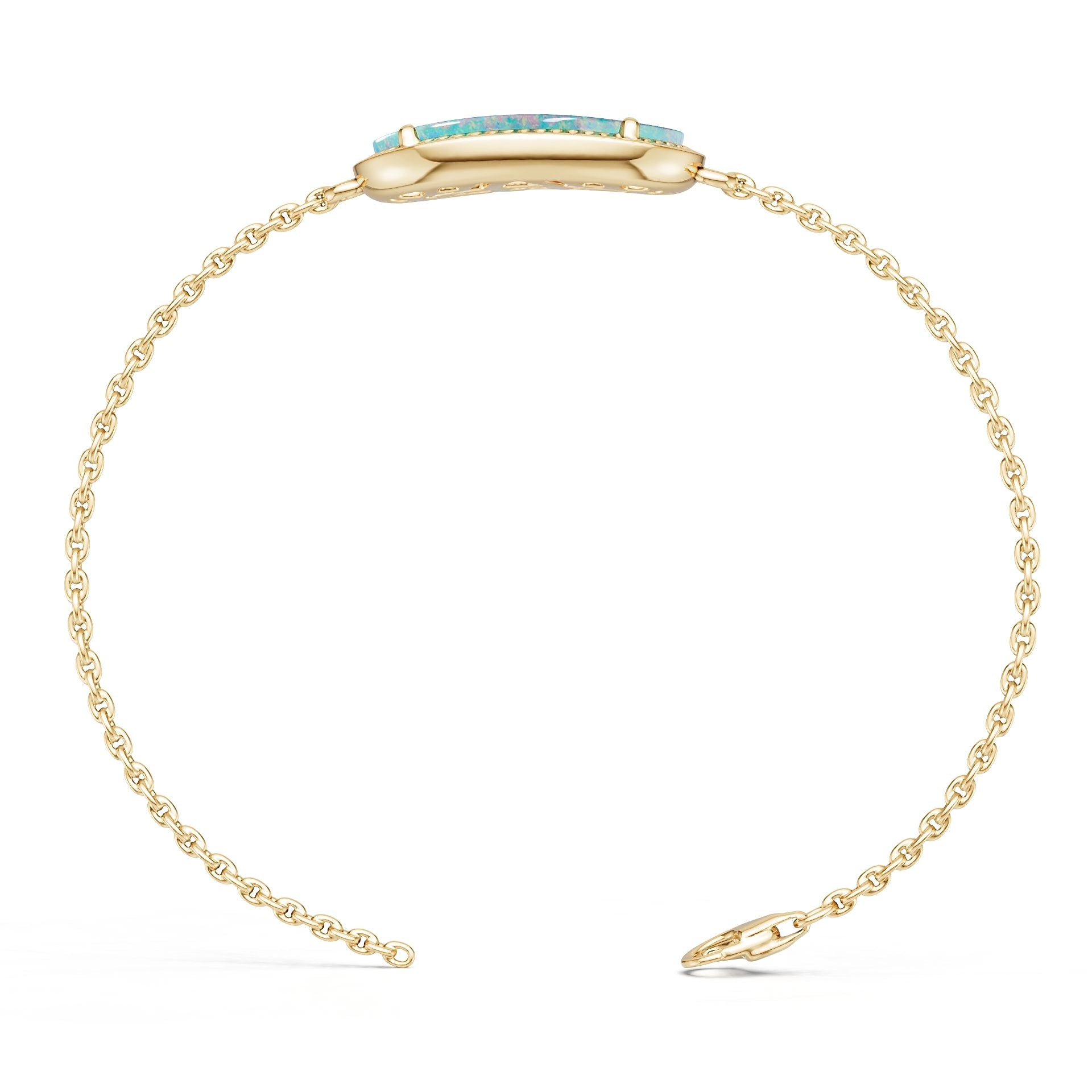 14K Gold Semi Mount Bracelet Setting Round Ro 17x12mm Syz Jewelry