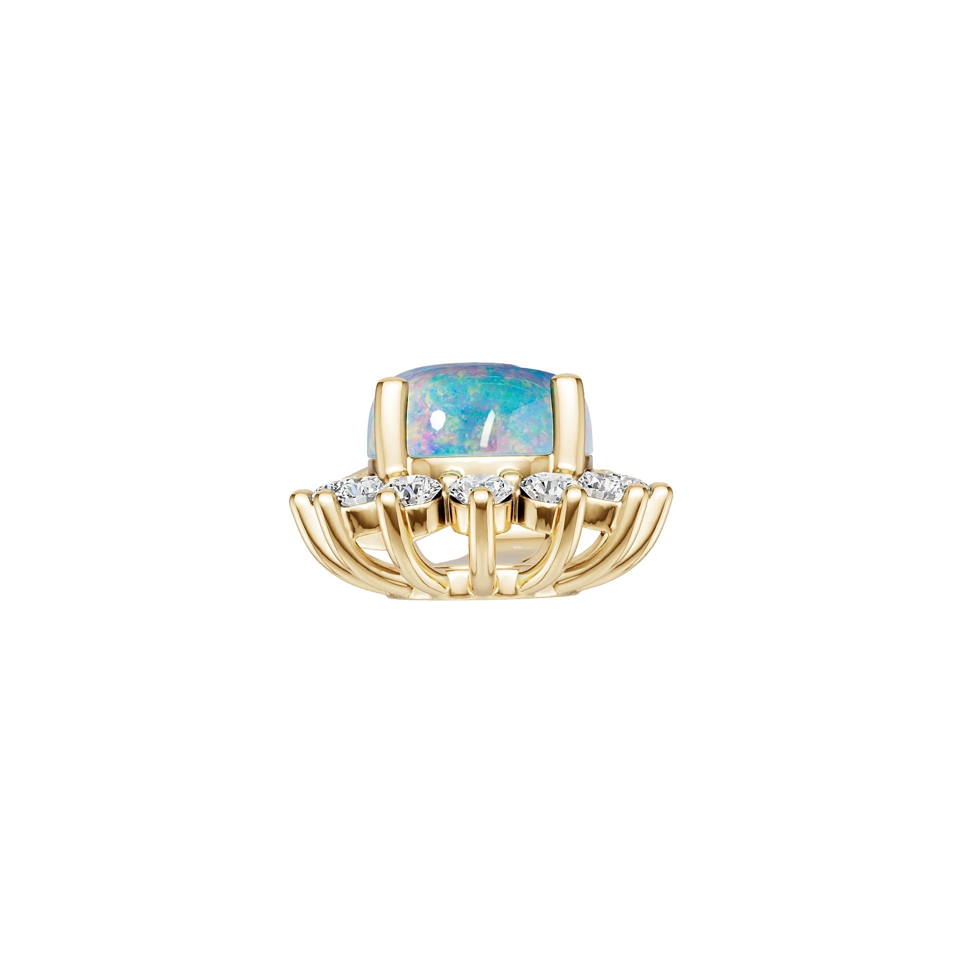 18K Gold Semi Mount Pendant Setting Round Ro 9x7mm Diamond Accent Syz Jewelry