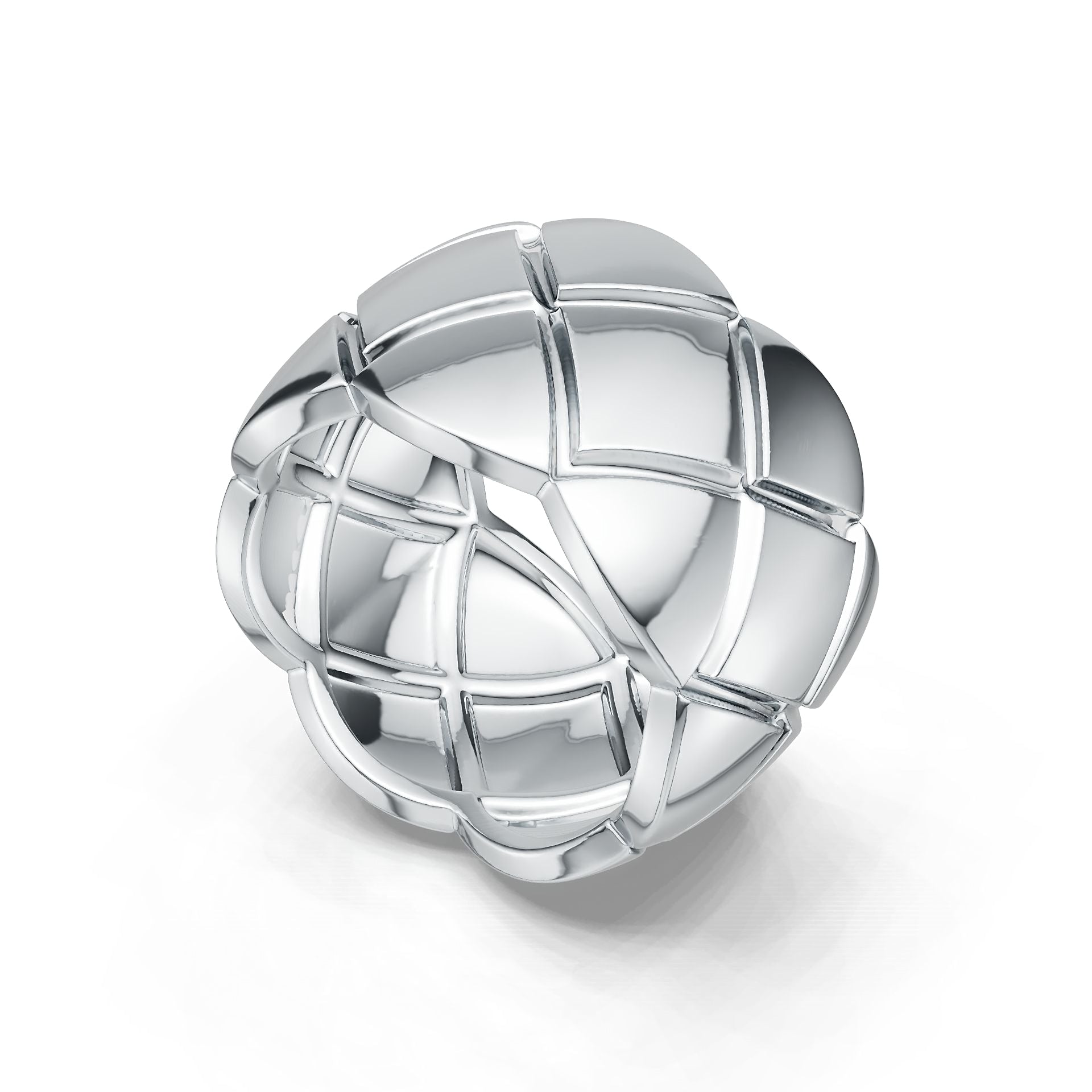 Sterling Silver Band Ring 13mm Wide with Pattern DHJ