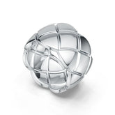 Sterling Silver Band Ring 13mm Wide with Pattern DHJ