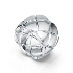 Sterling Silver Band Ring 13mm Wide with Pattern DHJ