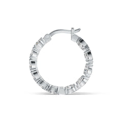 Platinum Semi Mount Earrings Setting Oval OV 5X4mm DHJ