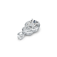 10K Gold Semi Mount Pendant Setting Oval OV 10X8mm Moissanite Accent DHJ