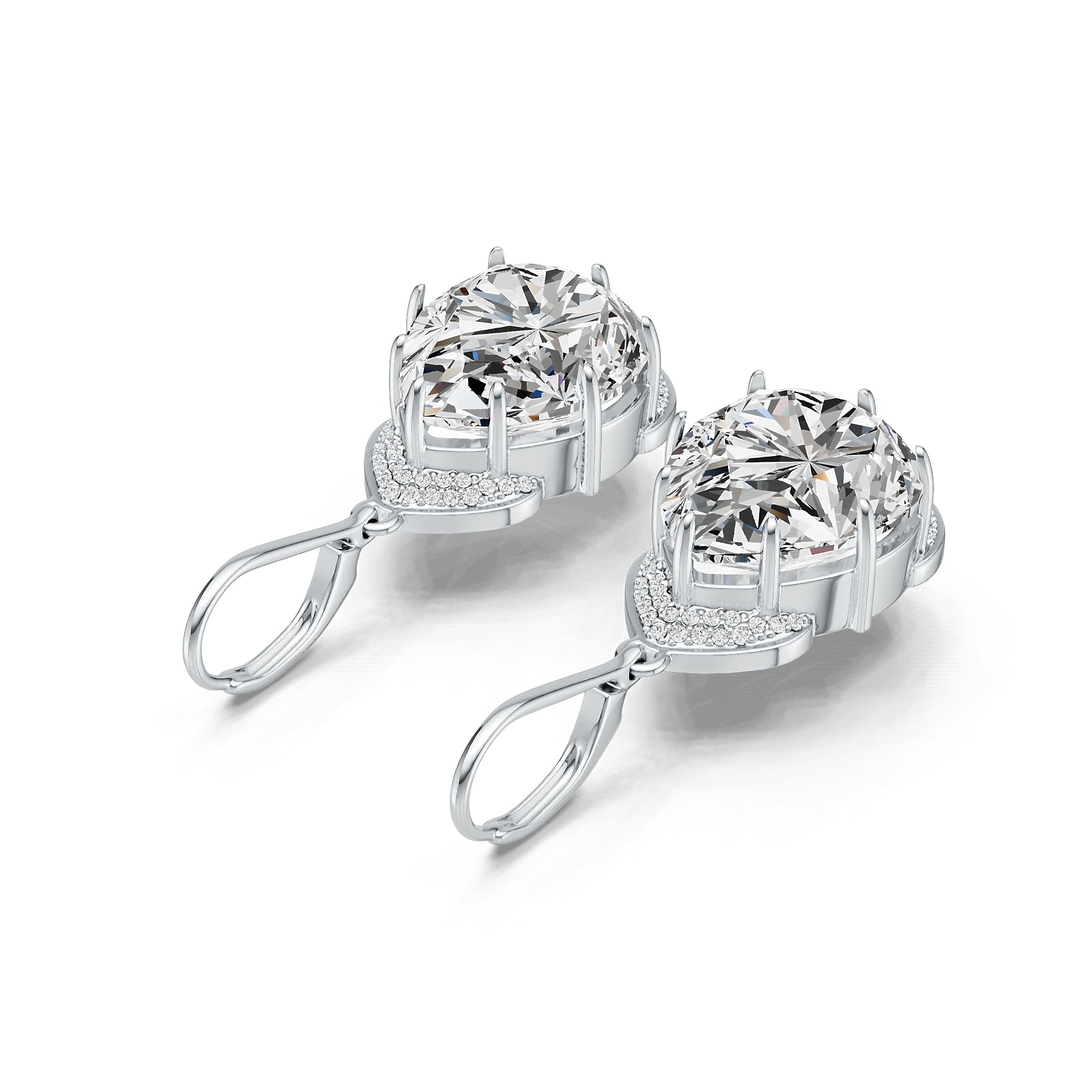 Sterling Silver Semi Mount Earrings Setting Pear PE 14X12mm DHJ