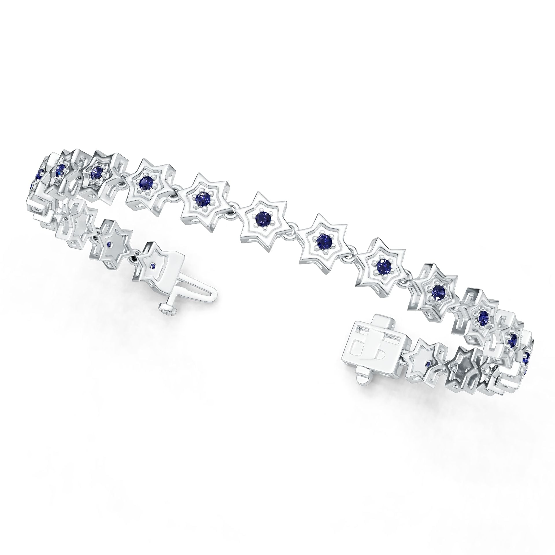 Platinum Semi Mount Bracelet Setting Round Ro 6x6mm Syz Jewelry