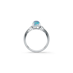Sterling Silver Semi Mount Ring Setting Cushion CU 14X7mm Cabochon Syzjewelry