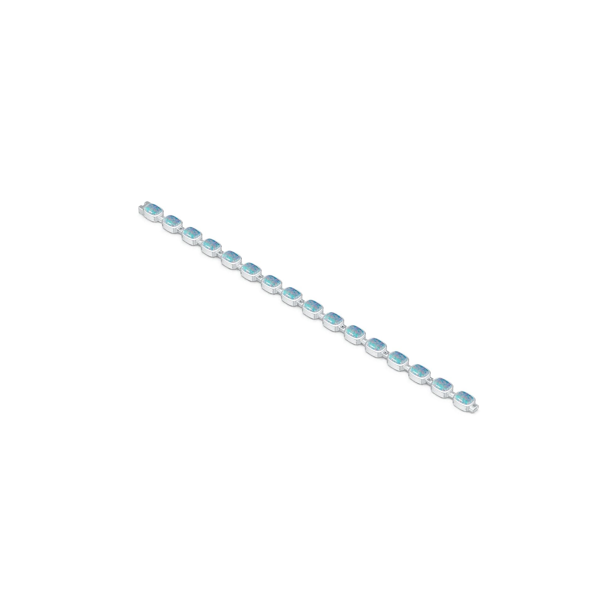 Sterling Silver Semi Mount Tennis Bracelet Setting Cabochon Cushion CU 8X6mm Syzjewelry