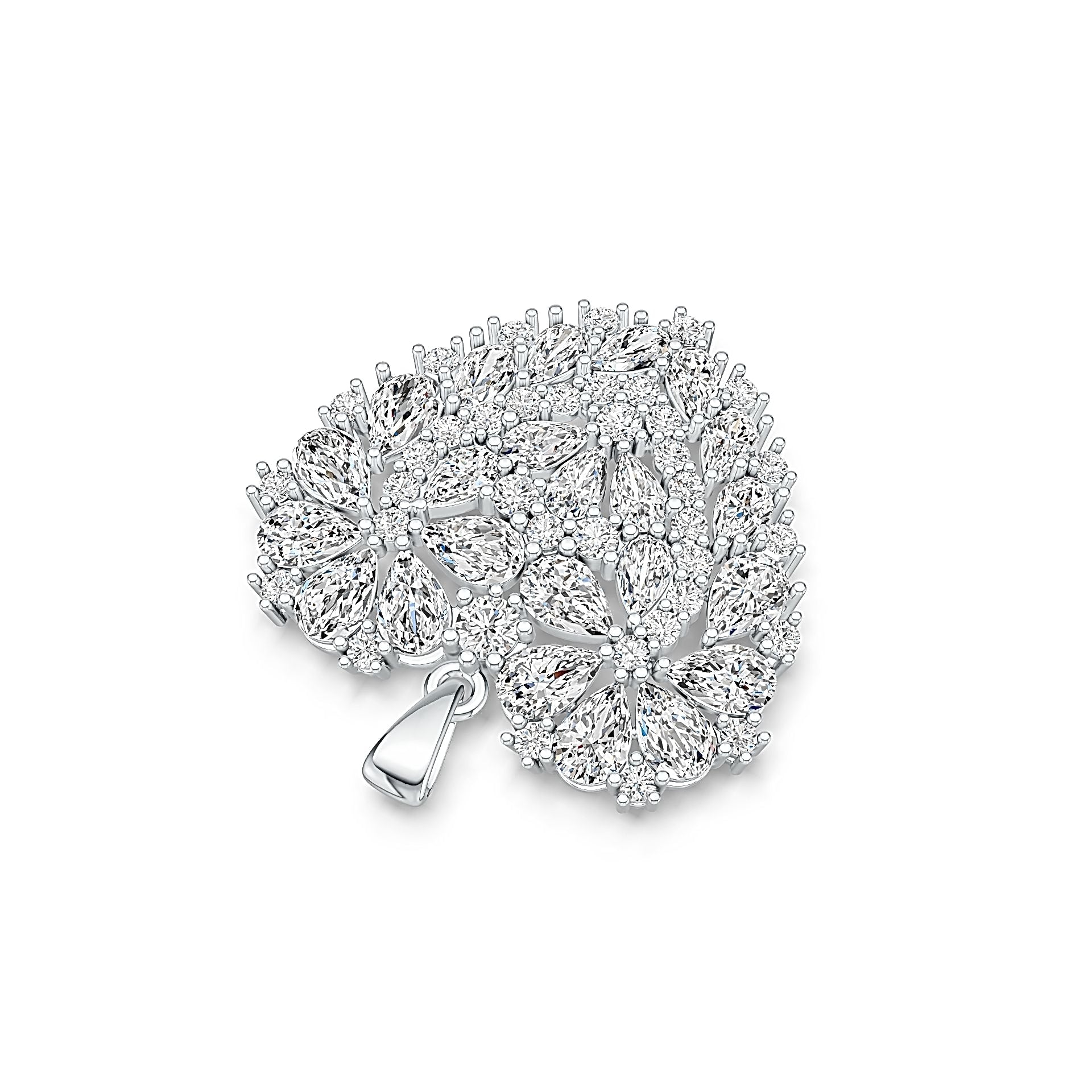 Sterling Silver Semi Mount Pendant Setting Pear PE 6X4mm DHJ