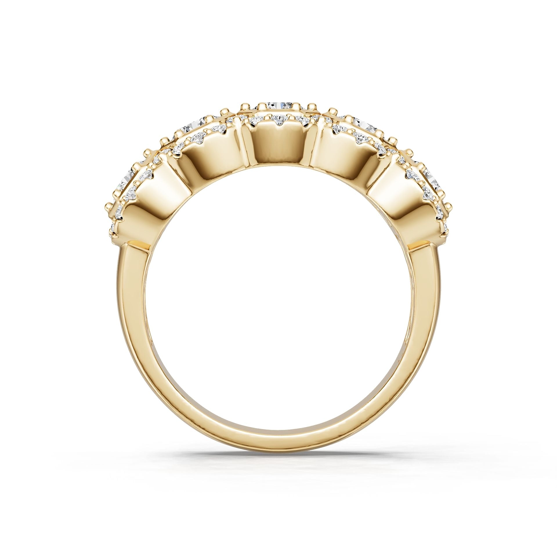 Platinum Semi Mount Ring Setting Round Ro 4x4mm Diamond Accent Syz Jewelry