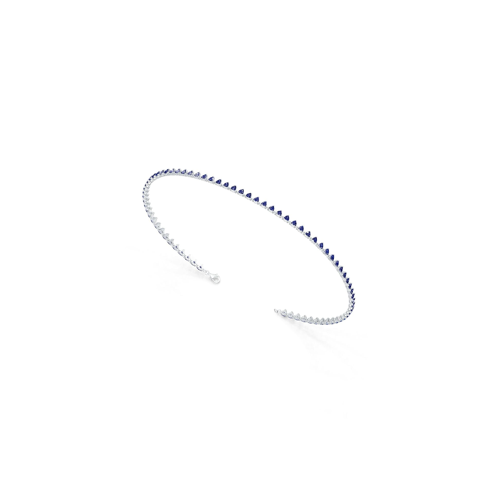 10K 14K Gold or 10K Gold Semi Mount Bracelet Setting Trillion Tr 4x4mm Moissanite Accent Syzjewelry