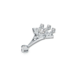 Sterling Silver Semi Mount Pendant Setting Round RD 9x9mm DHJ
