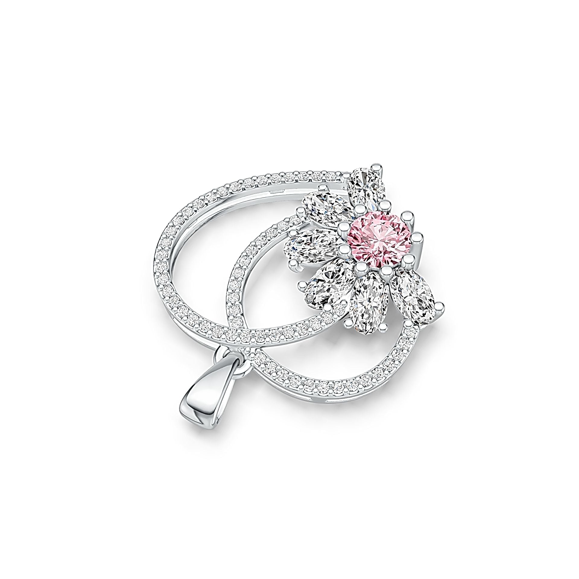 Sterling Silver Semi Mount Pendant Setting Round RD 5x5mm DHJ