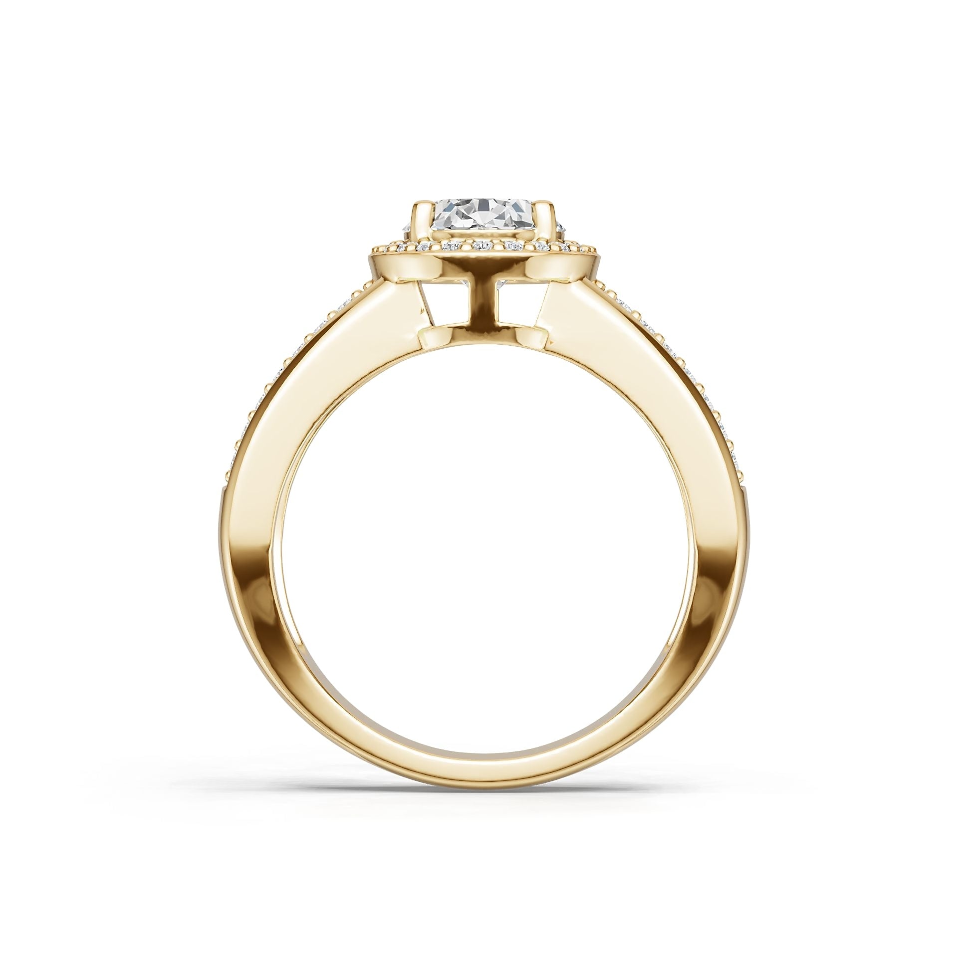 14K Gold Semi Mount Ring Setting Oval Ov 9x7mm Diamond Accent Syz Jewelry
