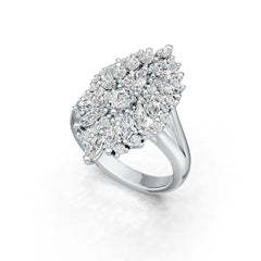 Sterling Silver Semi Mount Ring Setting Round RD Cluster Áæ§Èï∂mm DHJ