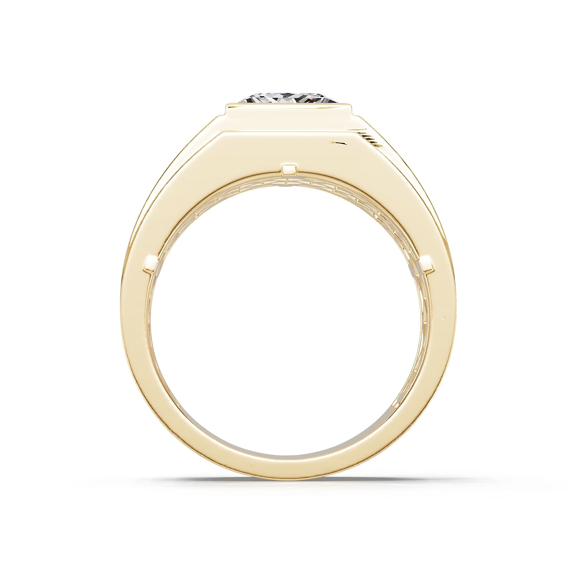 14K Gold Semi Mount Ring Setting Princess Pr 7x7mm Syz Jewelry