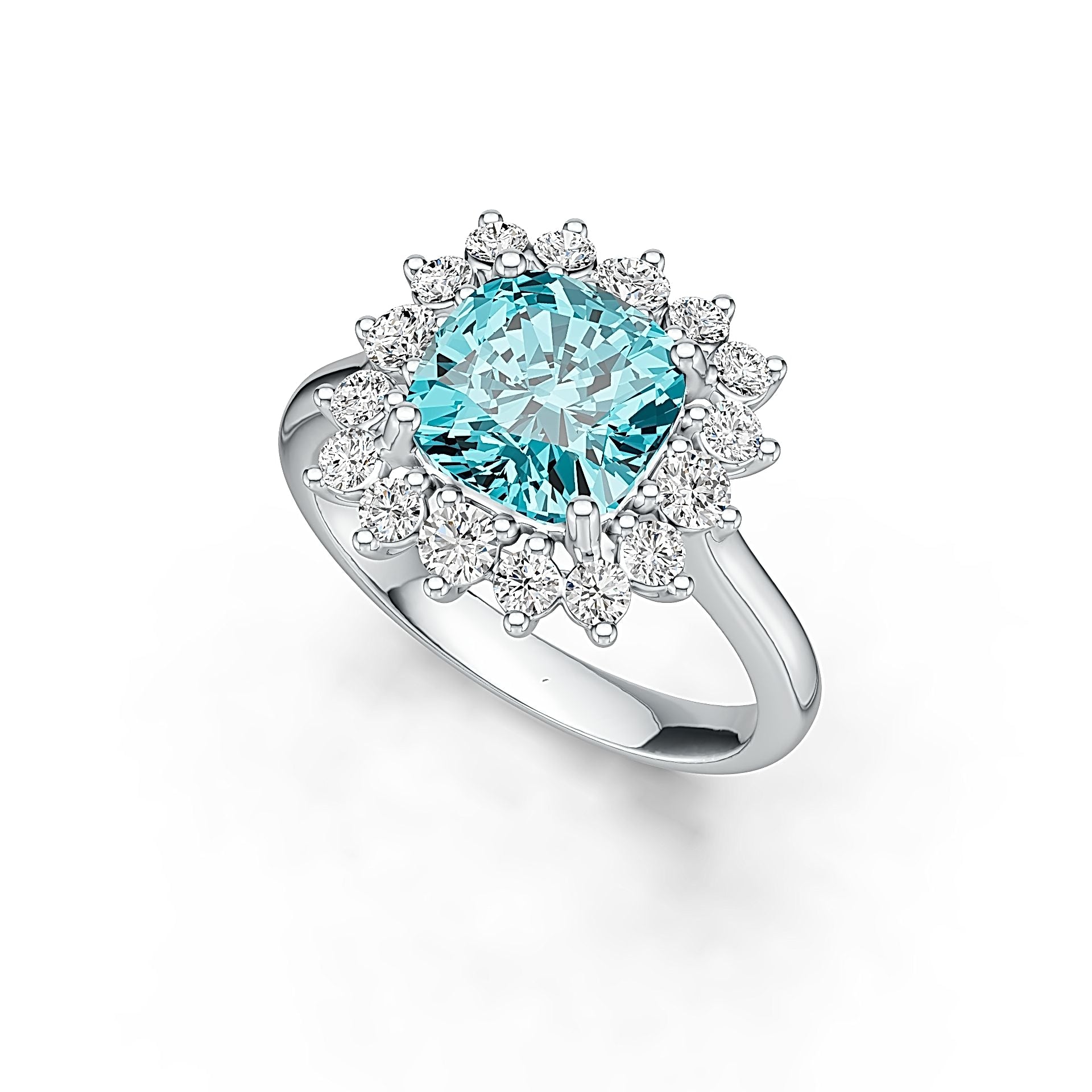 Sterling Silver Semi Mount Ring Setting Cushion CU 8X8mm Syzjewelry