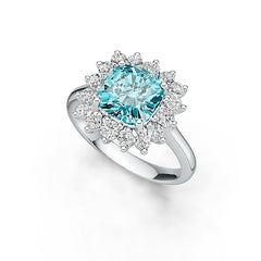 Sterling Silver Semi Mount Ring Setting Cushion CU 8X8mm Syzjewelry