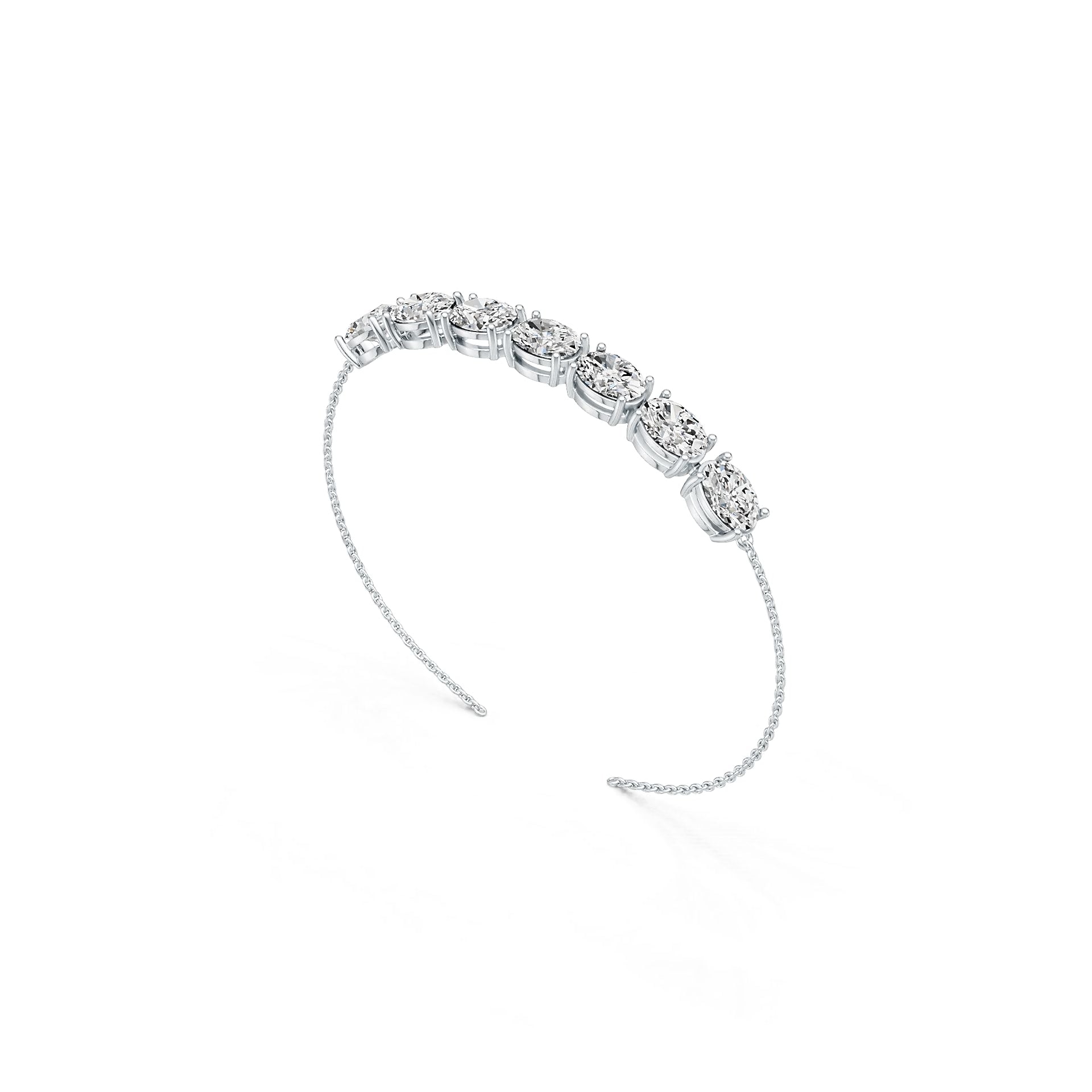 18K Gold Semi Mount Bracelet Setting Oval OV 9x7mm Syzjewelry