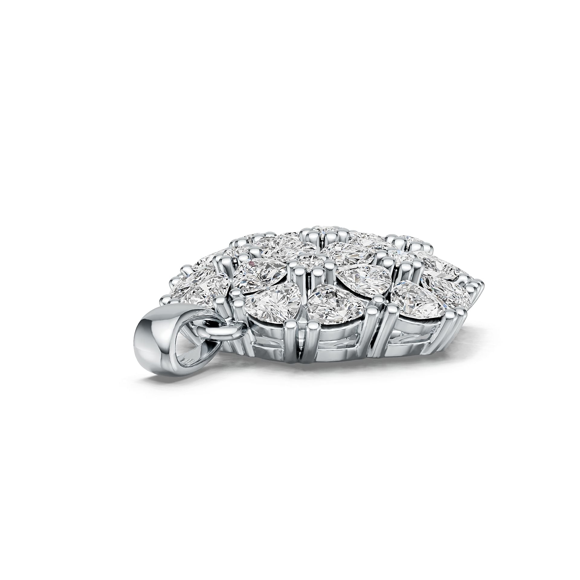 Sterling Silver Semi Mount Pendant Setting Trillion TR 4X4mm DHJ