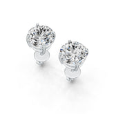 Sterling Silver Semi Mount Earrings Setting Round RD 7.5mm DHJ