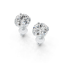 Sterling Silver Semi Mount Earrings Setting Round RD 7.5mm DHJ