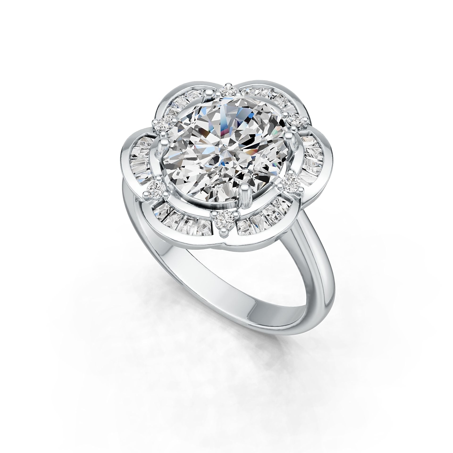 Sterling Silver Semi Mount Ring Setting Oval OV 12X10mm DHJ