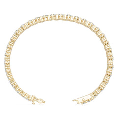 18K Gold Semi Mount Bracelet Setting Round Ro 4x4mm Diamond Accent Syz Jewelry