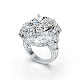 Sterling Silver Semi Mount Ring Setting Oval OV 20X15mm Cocktail Ring DHJ