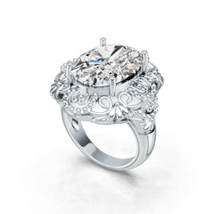 Sterling Silver Semi Mount Ring Setting Oval OV 20X15mm Cocktail Ring DHJ