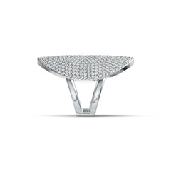 14K Gold Pave Set Cocktail Ring with or Moissanite Diamond Accent DHJ